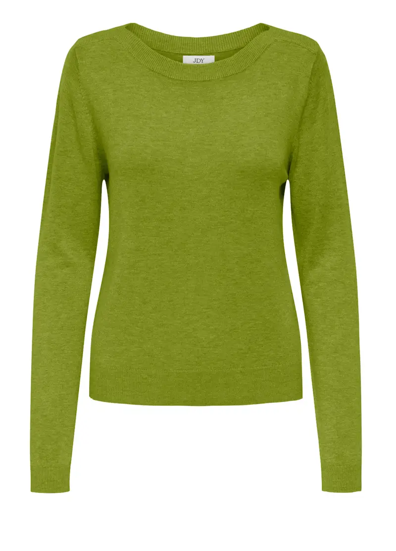 Tricot Con Scollo A Barchetta Donna, Unisex, Verde foglia