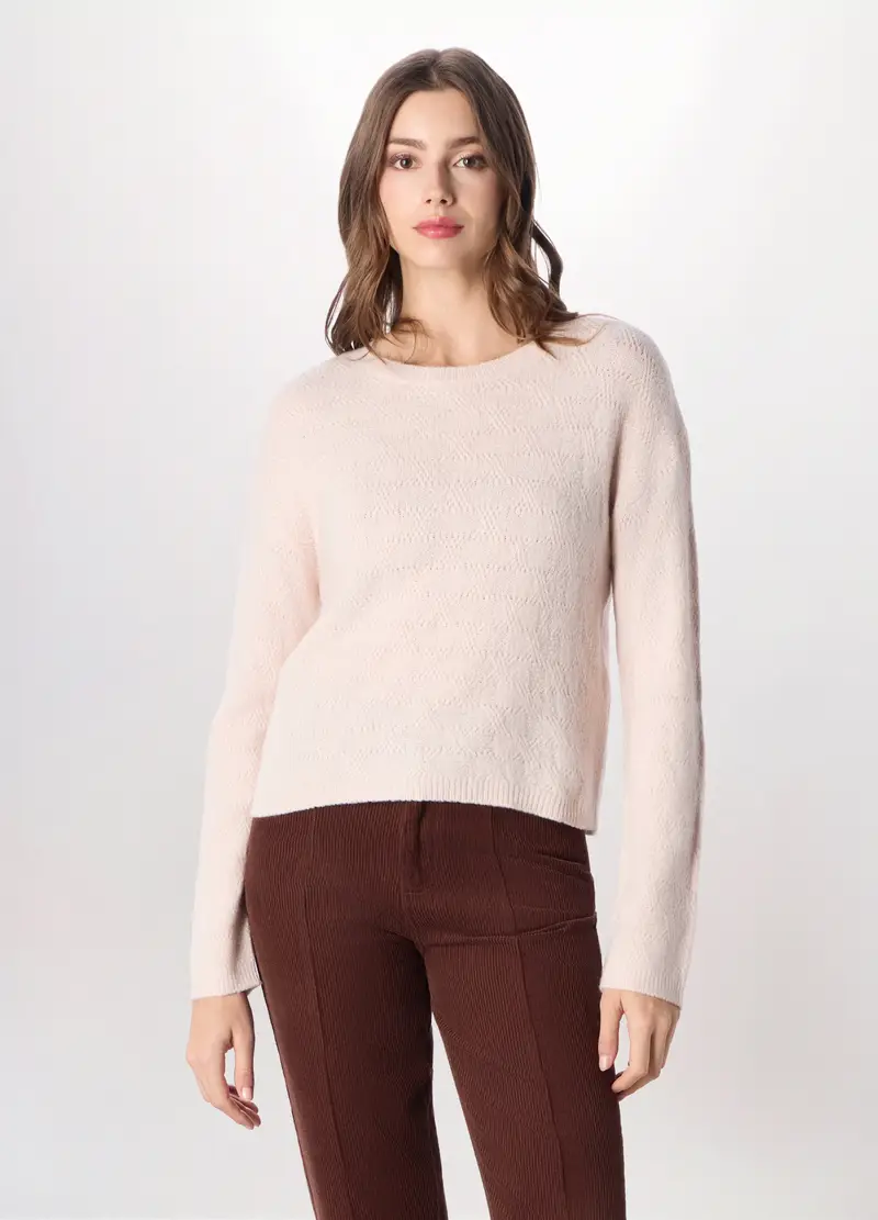 Tricot Girocollo Donna, Rosa chiaro