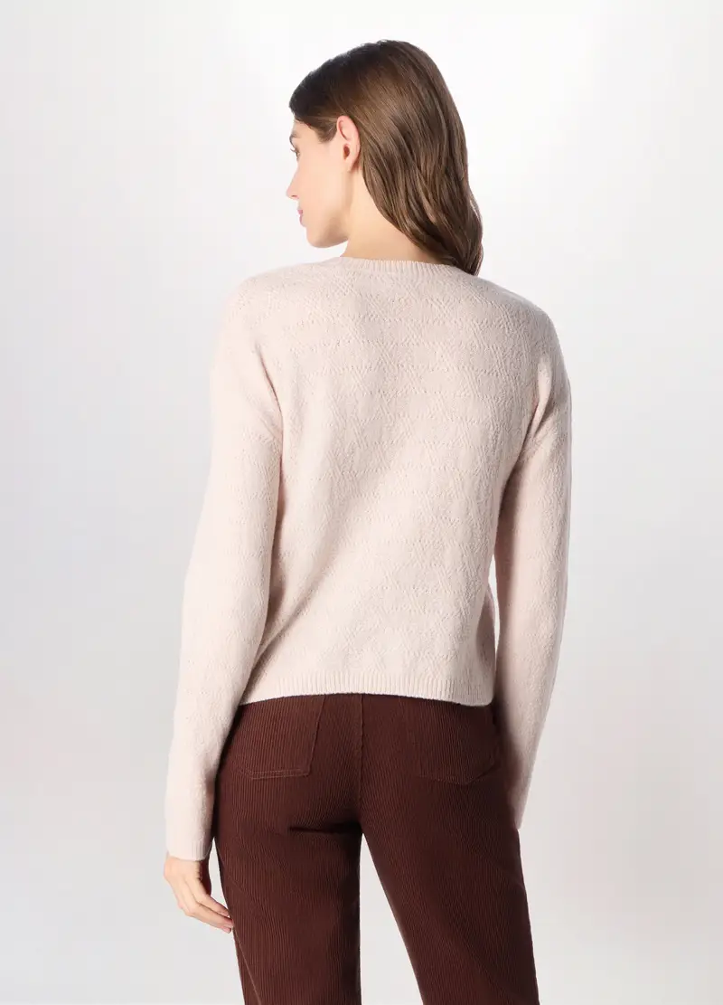 Tricot Girocollo Donna, Rosa chiaro miniatura 2