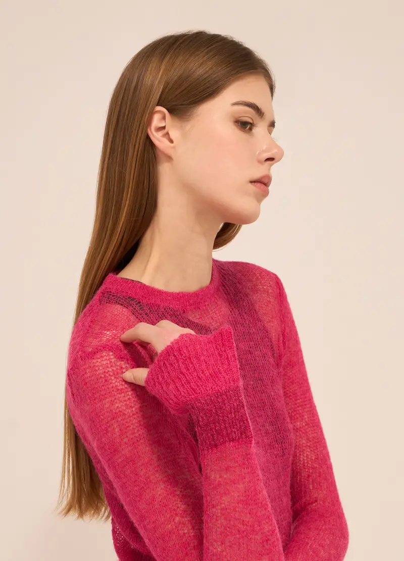 Upim, Tricot In Misto Lana Di Alpaca Donna, Rosa fuxia, Taglia: XS