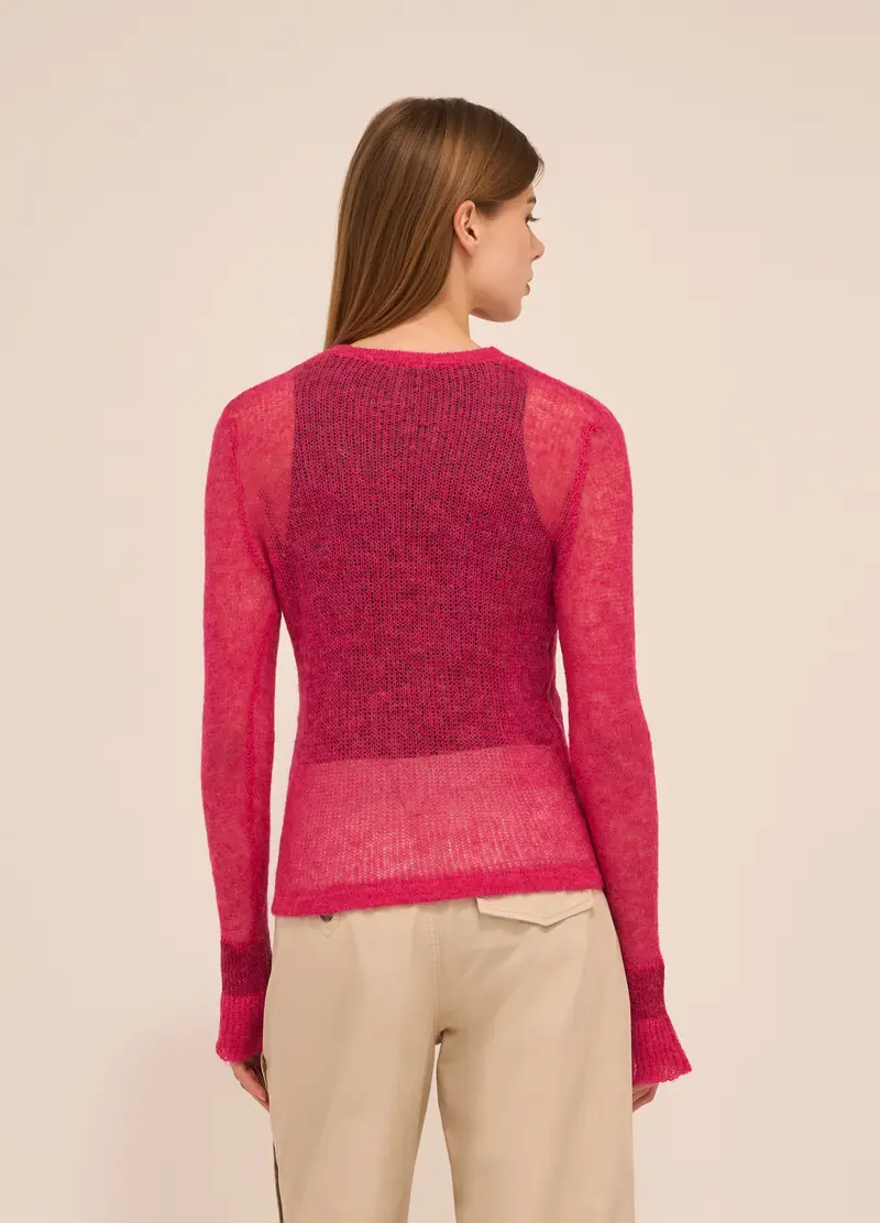 Upim, Tricot In Misto Lana Di Alpaca Donna, Rosa fuxia, Taglia: XS miniatura 2