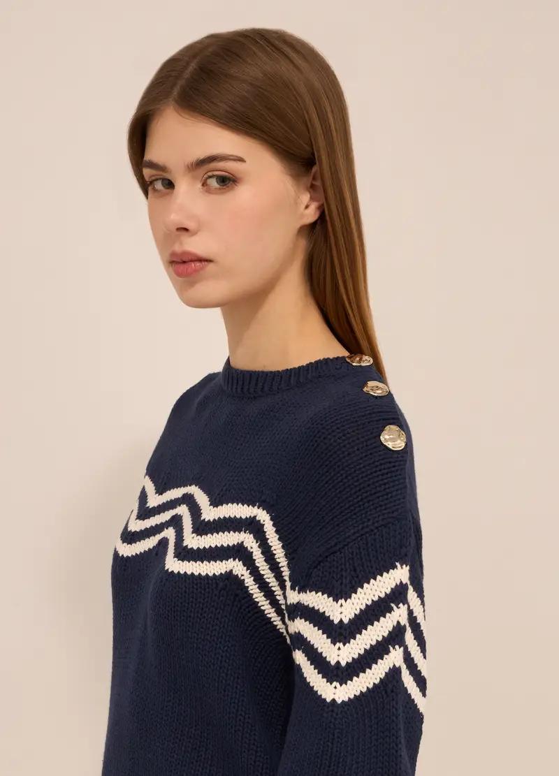 Upim, Tricot In Puro Cotone Donna, Blu scuro, Taglia: XS miniatura 2