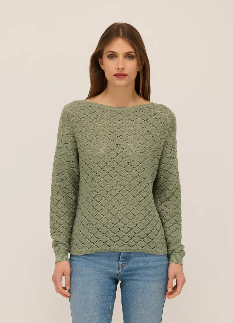 Upim, Tricot In Puro Cotone Donna, Verde chiaro, Taglia: M