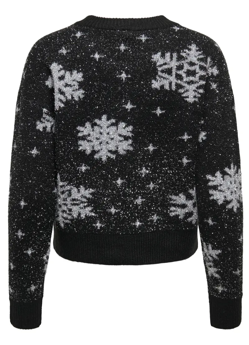 Tricot Jacquard Donna, Unisex, Nero miniatura 2