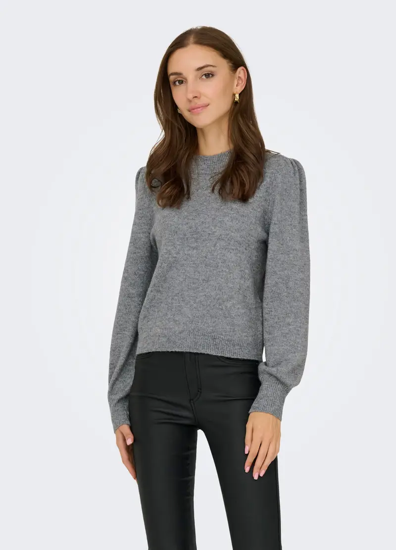 Tricot Mélange Donna, Unisex, Grigio chiaro melange