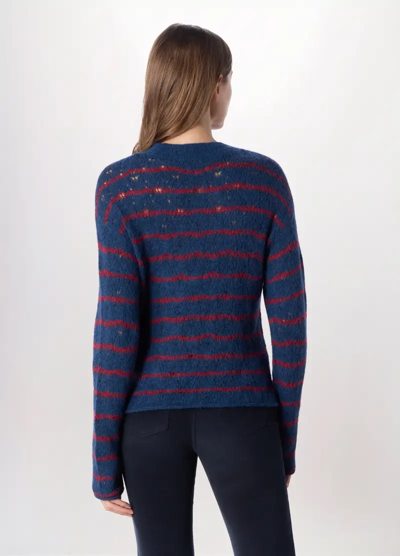 Tricot Misto Lana Donna, Blu Bluette miniatura 2