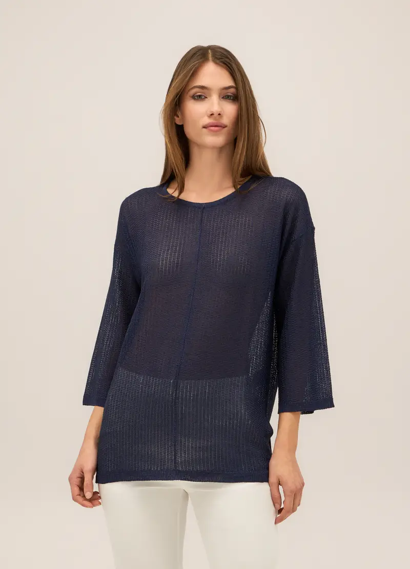 Upim, Tricot Misto Viscosa Donna, Blu scuro, Taglia: S