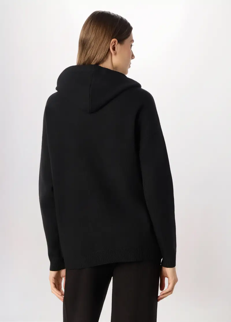 Tricot Misto Viscosa Donna, Nero stampa 1 miniatura 2