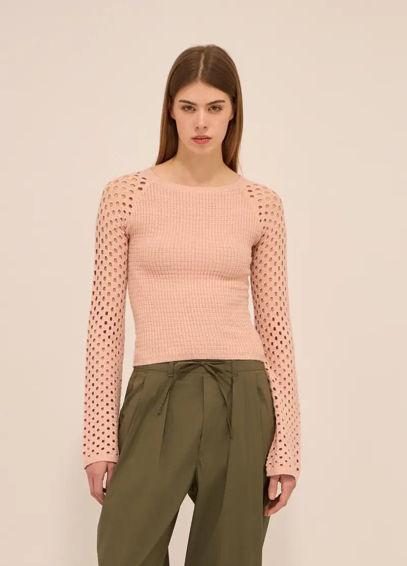 Upim, Tricot Misto Viscosa Donna, Rosa chiaro, Taglia: S