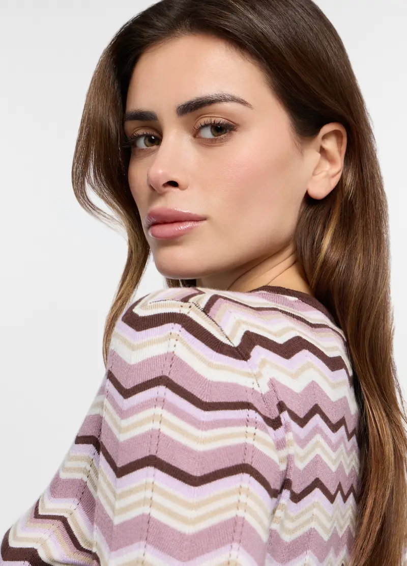 Tricot Misto Viscosa Donna, Rosa pastello miniatura 3