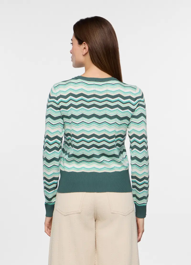 Tricot Misto Viscosa Donna, Verde acqua miniatura 2