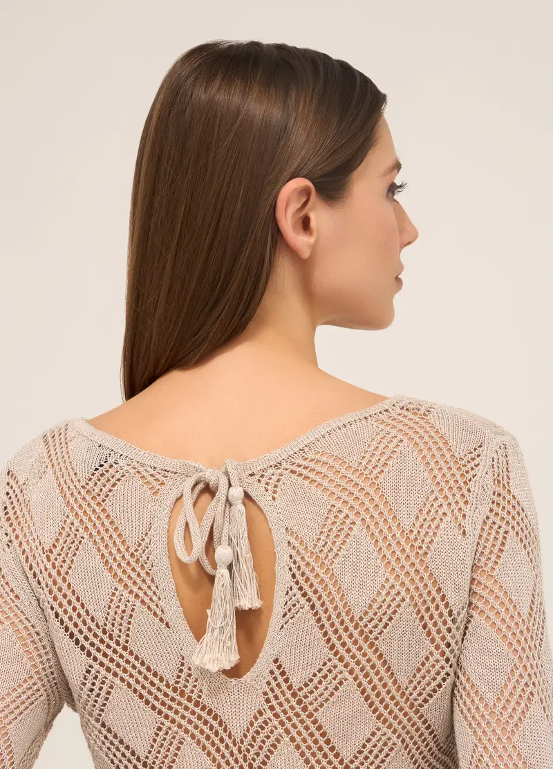 Upim, Tricot Traforato In Misto Cotone Donna, Beige, Taglia: S miniatura 2