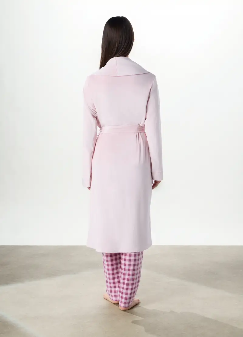 Vestaglia In Coral Fleece Donna, Viola lilla miniatura 2