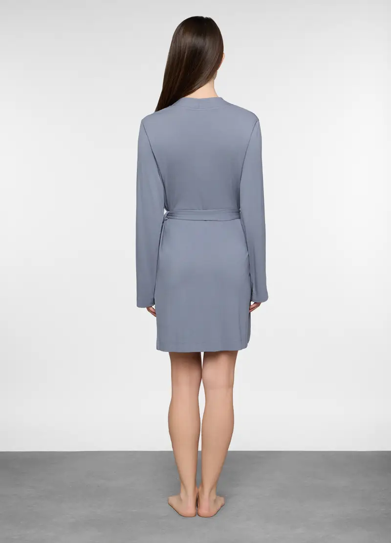 Vestaglia In Jersey Stretch Donna, Grigio chiaro miniatura 2