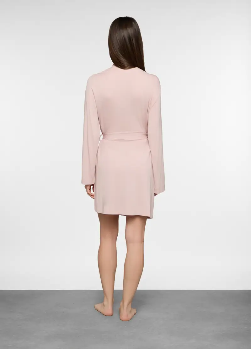 Vestaglia In Jersey Stretch Donna, Rosa chiaro miniatura 2