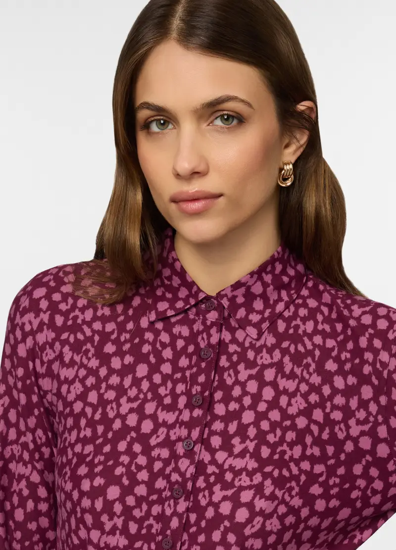 Vestito Lungo In Jersey Stretch Donna, Viola porpora miniatura 3