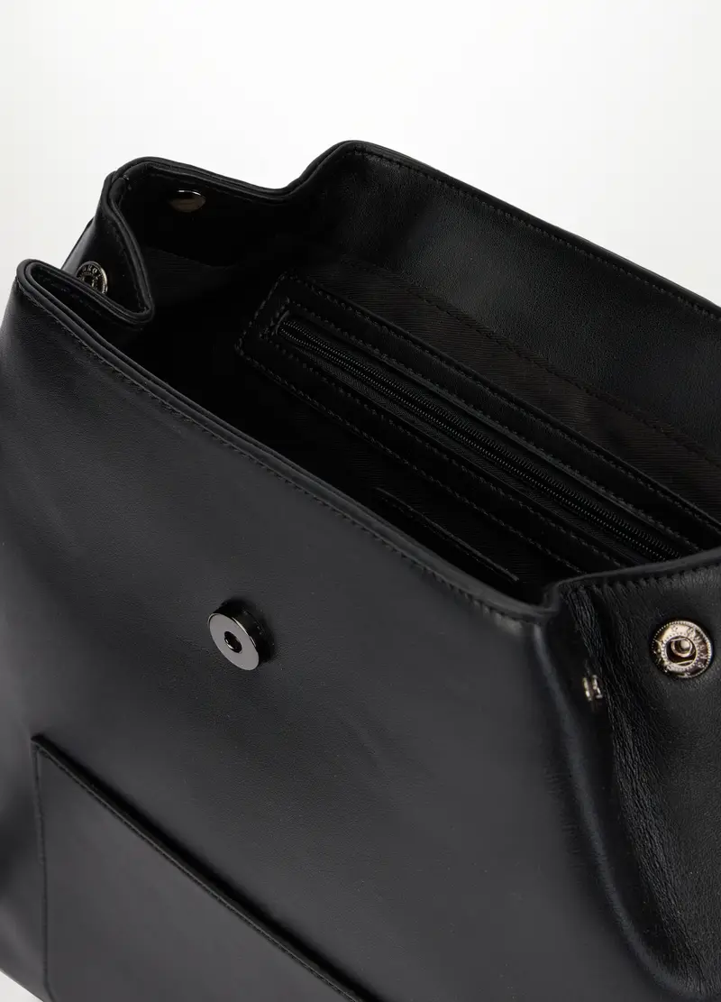 Zaino In Eco Pelle Donna, Nero miniatura 3