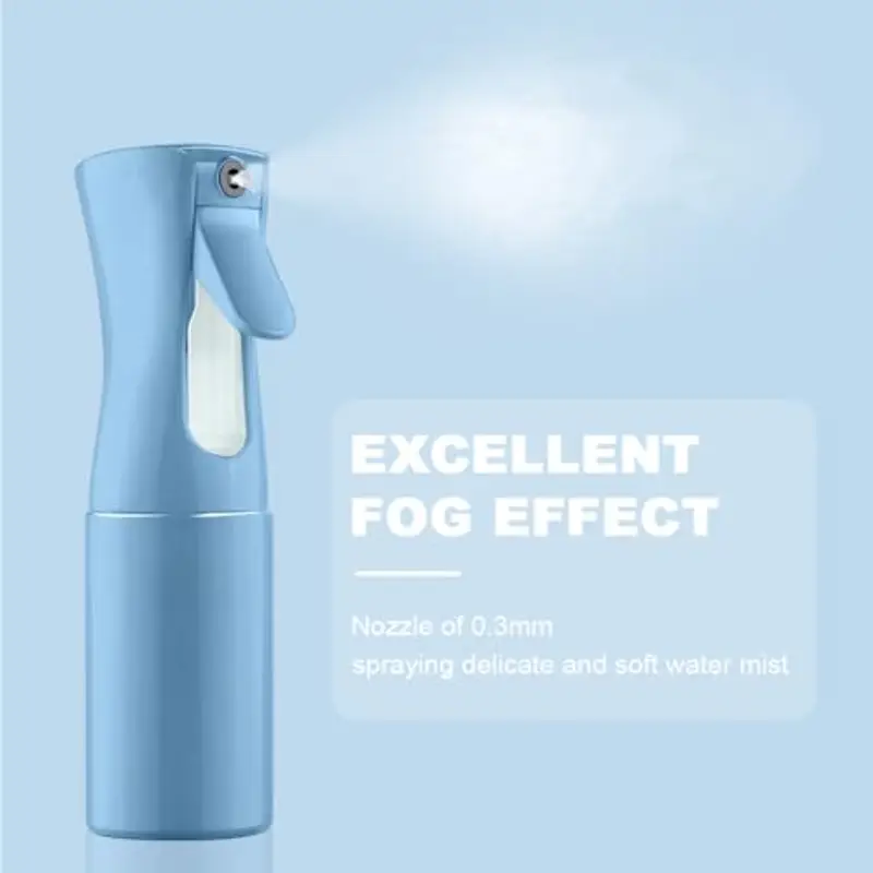 URAQT Bottiglia Spray Capelli, 200ML Bottigliette Spray Flacone Spray Continuo Fine, Spray Bottle Spruzzino Capelli Riutilizzabile Strumento Capelli, per Barbiere, Piante, Fiori(Blu) miniatura 3