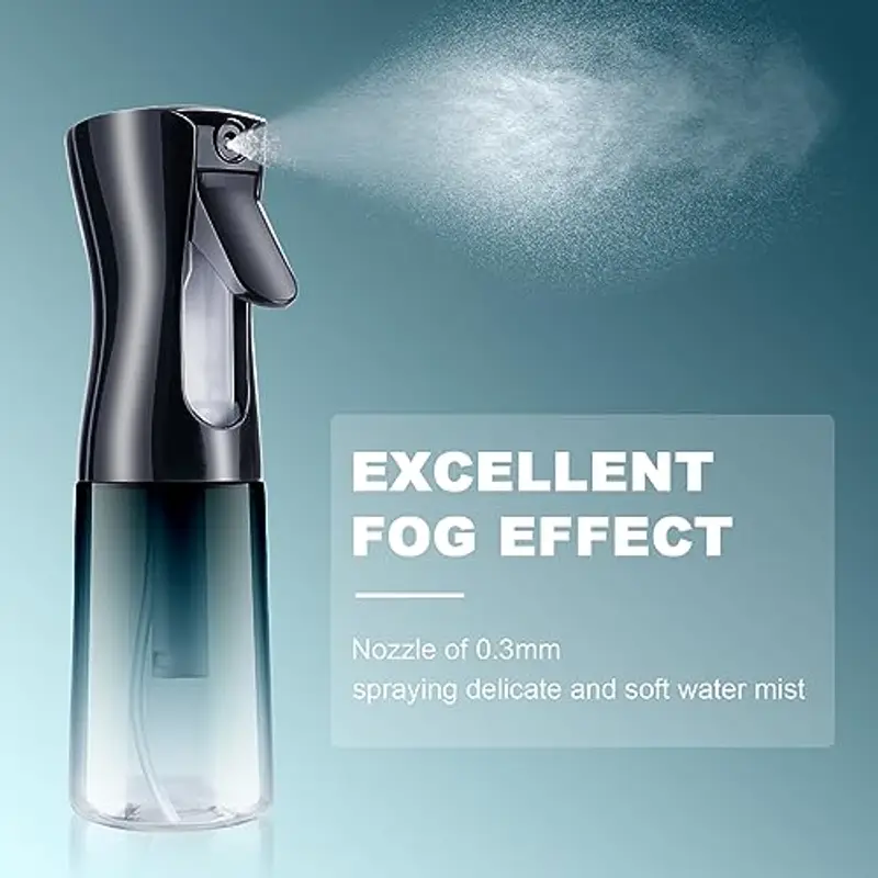 URAQT Bottiglia Spray Capelli, 200ML Bottigliette Spray Flacone Spray Continuo Fine, Spray Bottle Spruzzino Capelli Riutilizzabile Strumento Capelli, per Barbiere, Piante, Fiori(Blu Sfumato) miniatura 2