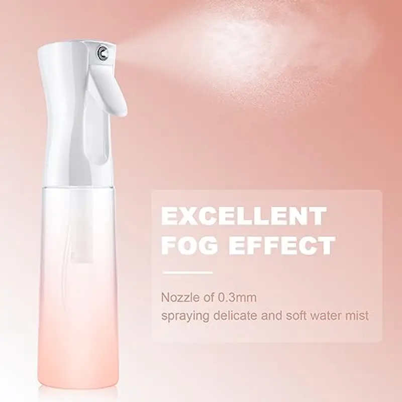 URAQT Bottiglia Spray Capelli, 300ML Bottigliette Spray Flacone Spray Continuo Fine, Spray Bottle Spruzzino Capelli Riutilizzabile Strumento Capelli, per Barbiere, Piante, Fiori(Polvere Sfumata) miniatura 2