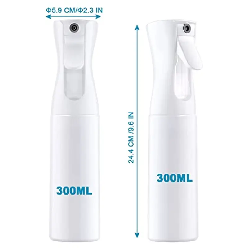 URAQT Bottigliette Spray, 300ML Spruzzino Nebulizzatore, Flacone per Acqua Continua Vuoto, per Capelli per miniatura 3