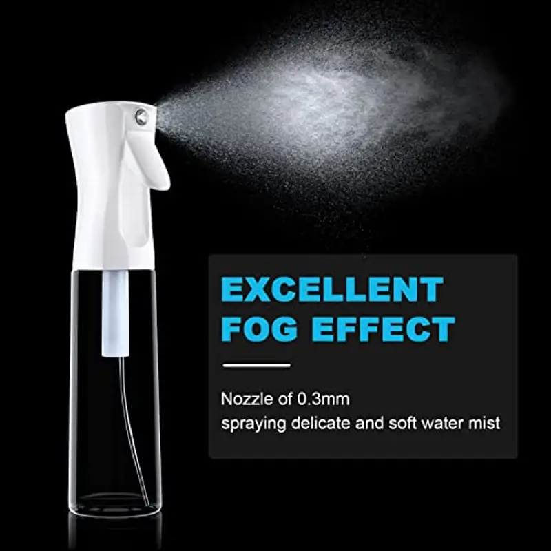 URAQT Bottigliette Spray, 300ML Spruzzino Nebulizzatore, Flacone Spray per Acqua Continua Vuoto Flacone Spray per Capelli per Acconciature, Piante, Animali Domestici, Pulizia (Trasparente) miniatura 2