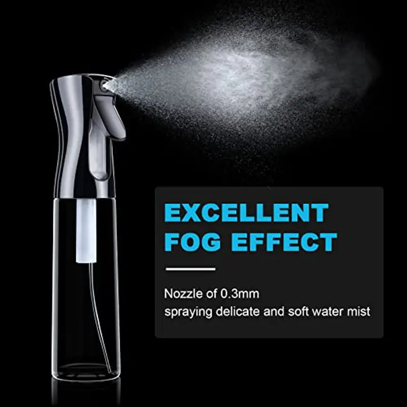 URAQT Bottigliette Spray, 300ML Spruzzino Nebulizzatore, Flacone Spray per Acqua Continua Vuoto Flacone Spray per Capelli per Acconciature, Piante, Animali Domestici, Pulizia (Trasparente) miniatura 2