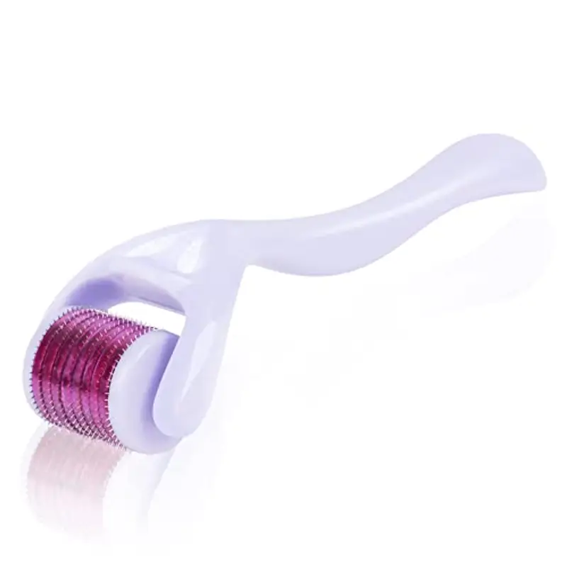 URAQT Dermoroller, Dermaroller 0.50 mm Aghi Viso Rullo, Aghi Rullo Facciale per la Crescita Della Barba, Titanium Derma