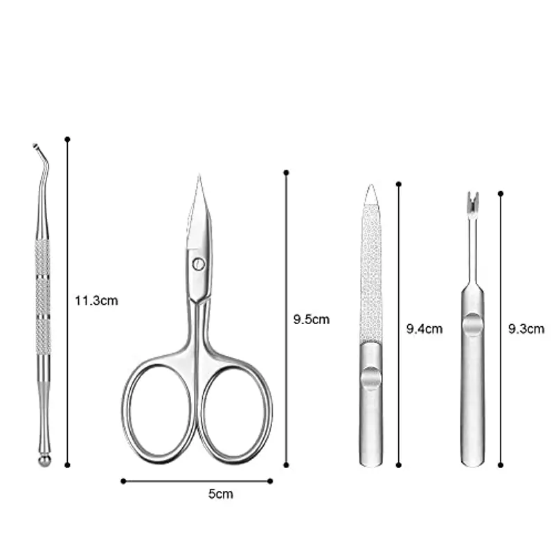 URAQT Forbici per Unghie, 4 Pezzi Forbici per Cuticole, Forbicina Professionale Unghie Forbici Manicure Taglia Cuticole per Professionale e Domestico miniatura 2