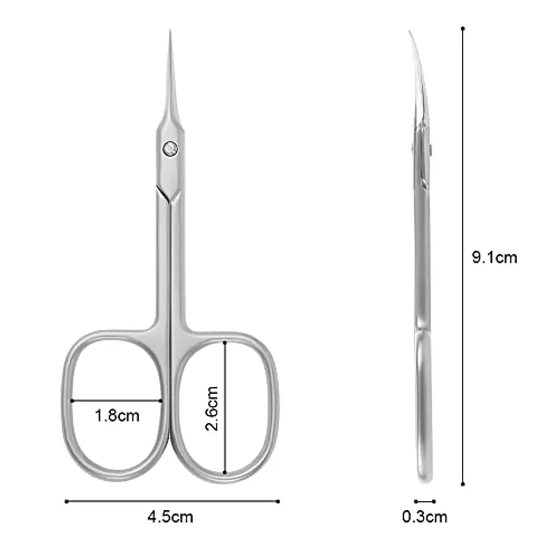 URAQT Forbici per Unghie, Forbici per Cuticole, Forbicina Professionale Unghie Forbici Manicure Taglia Cuticole per Professionale e Domestico 1 Pezzi miniatura 2