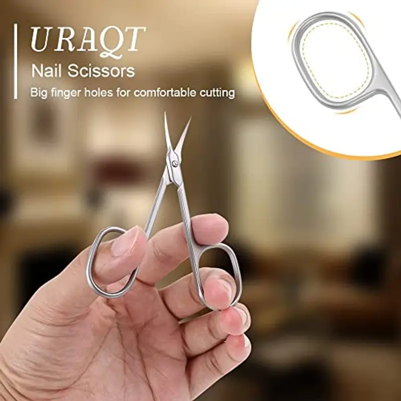 URAQT Forbici per Unghie, Forbici per Cuticole, Forbicina Professionale Unghie Forbici Manicure Taglia Cuticole per Professionale e Domestico 1 Pezzi miniatura 3
