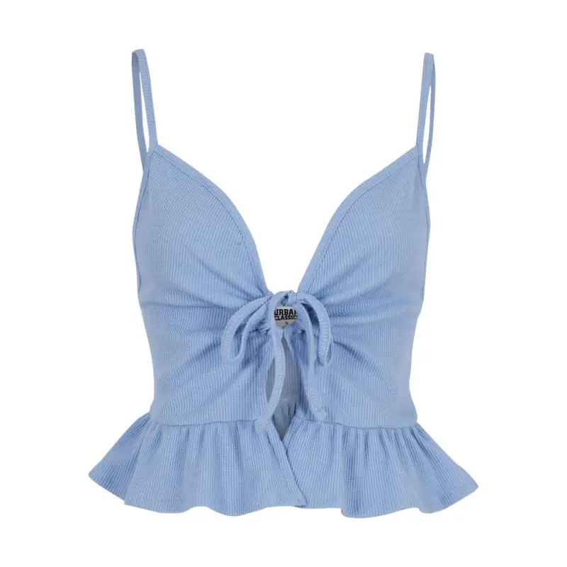 Canottiera da donna Urban Classics Waffle Pique Ruffle