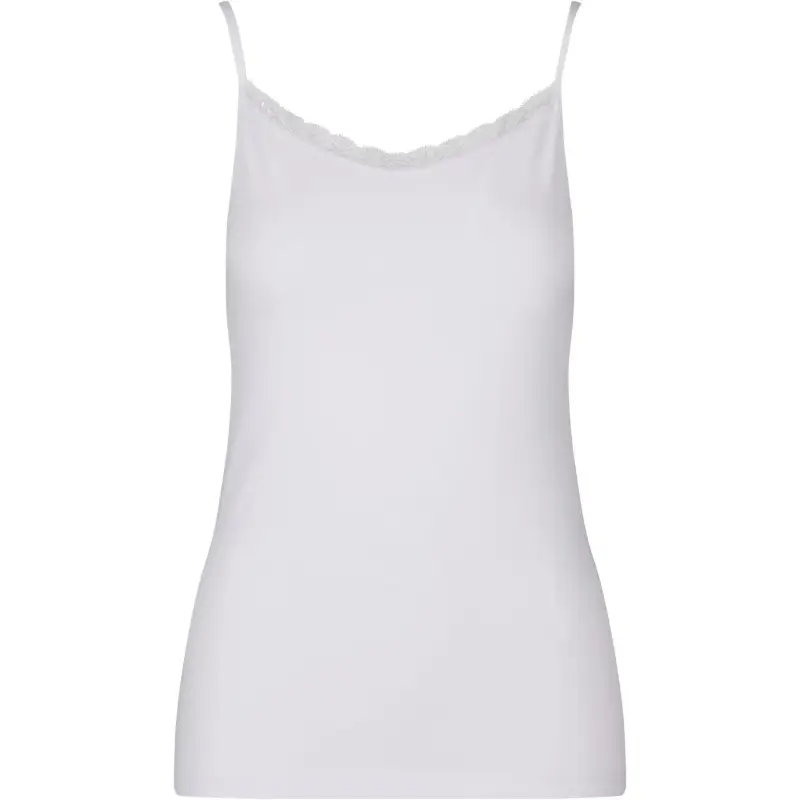 Canottiera in cotone donna Urban Classics Basic Lace (x2)