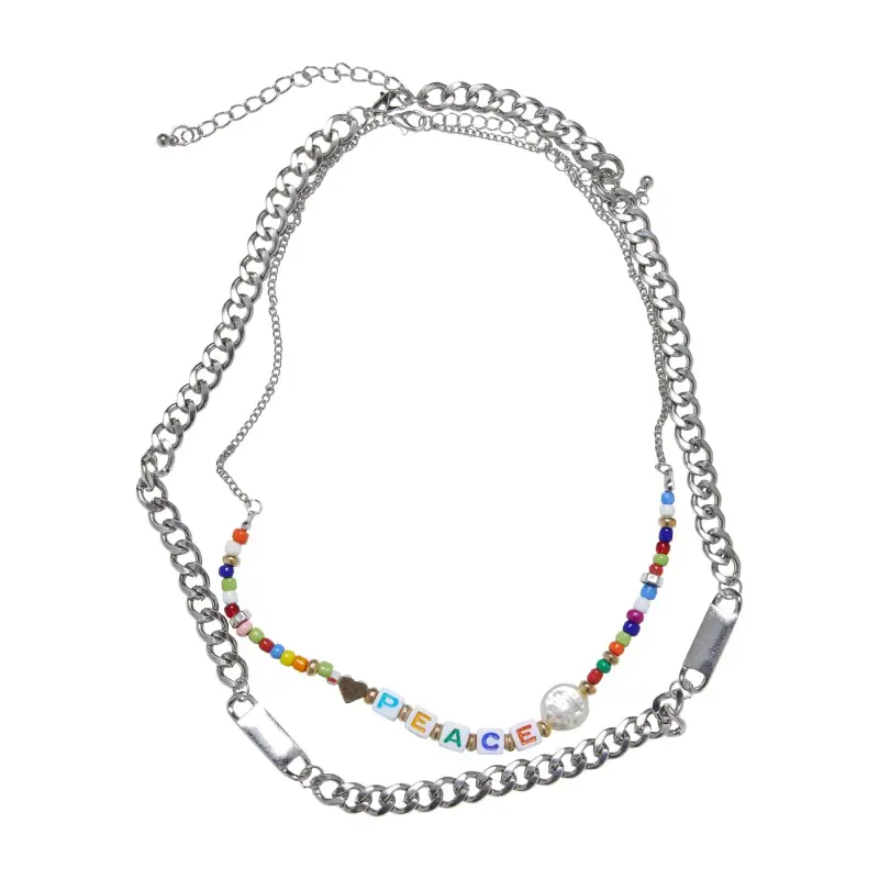 Collane da donna Urban Classics Peace Bead Layering (x2)