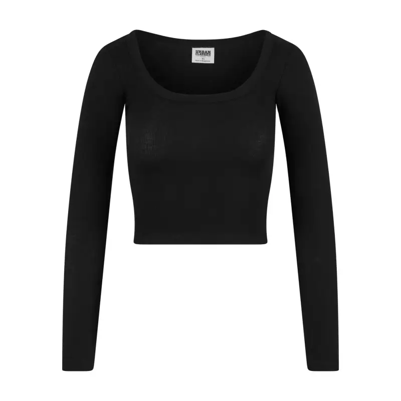 Maglietta a manica lunga da donna Urban Classics Organic Rib wide neck