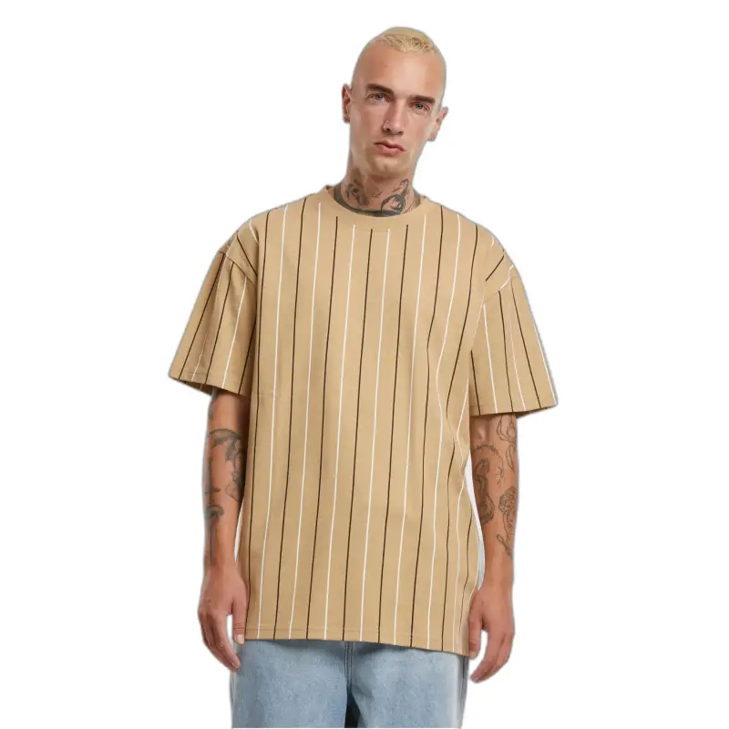 T-shirt da donna Urban Classics Printed Pinstripe