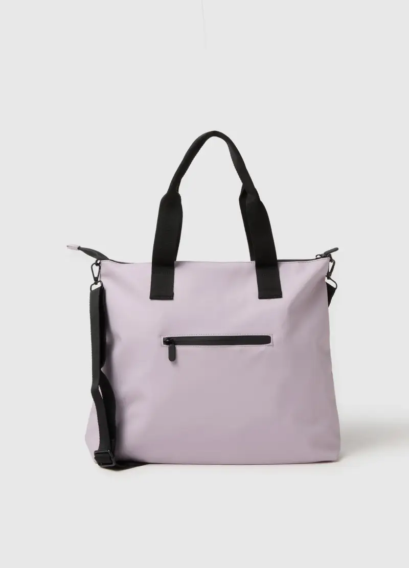 Borsa Shopper Viola Con Scomparti Multipli E Tracolla Regolabile, Donna, Viola miniatura 2