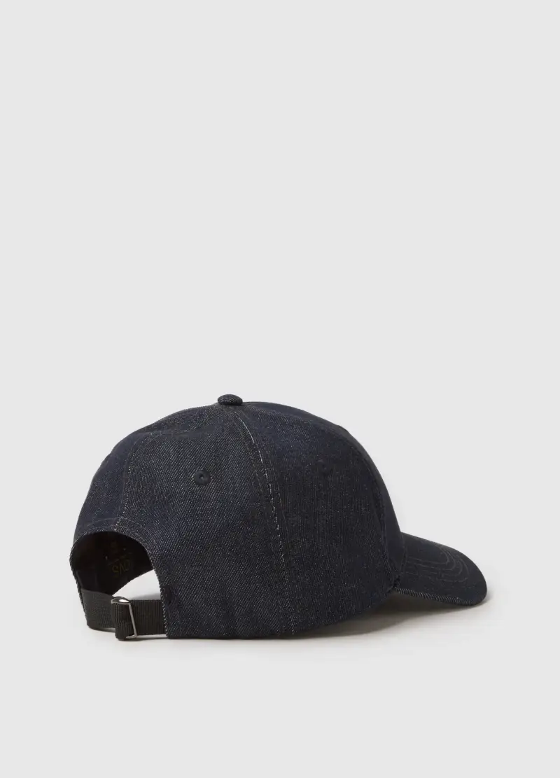 Cappello Da Baseball In Puro Cotone Denim Blu, Uomo, Denim miniatura 2