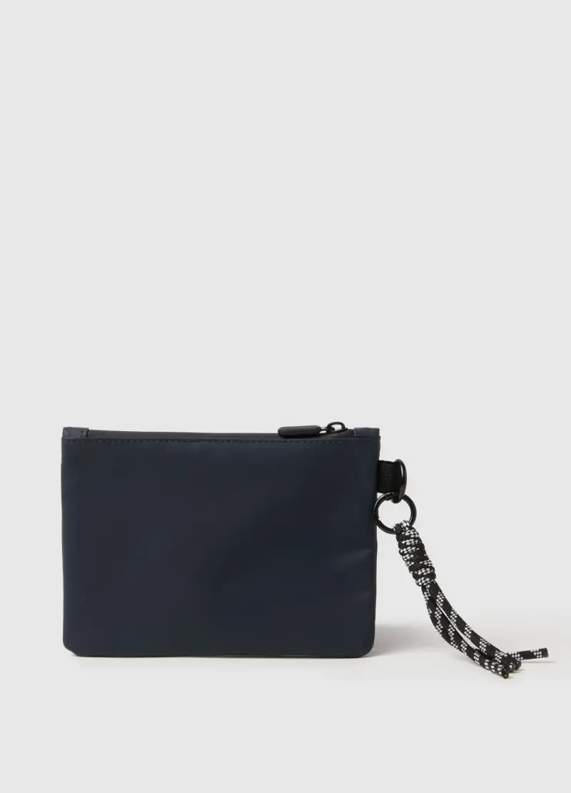 Portafoglio Blu Con Zip E Dettagli Intrecciati, Donna, Blu miniatura 2