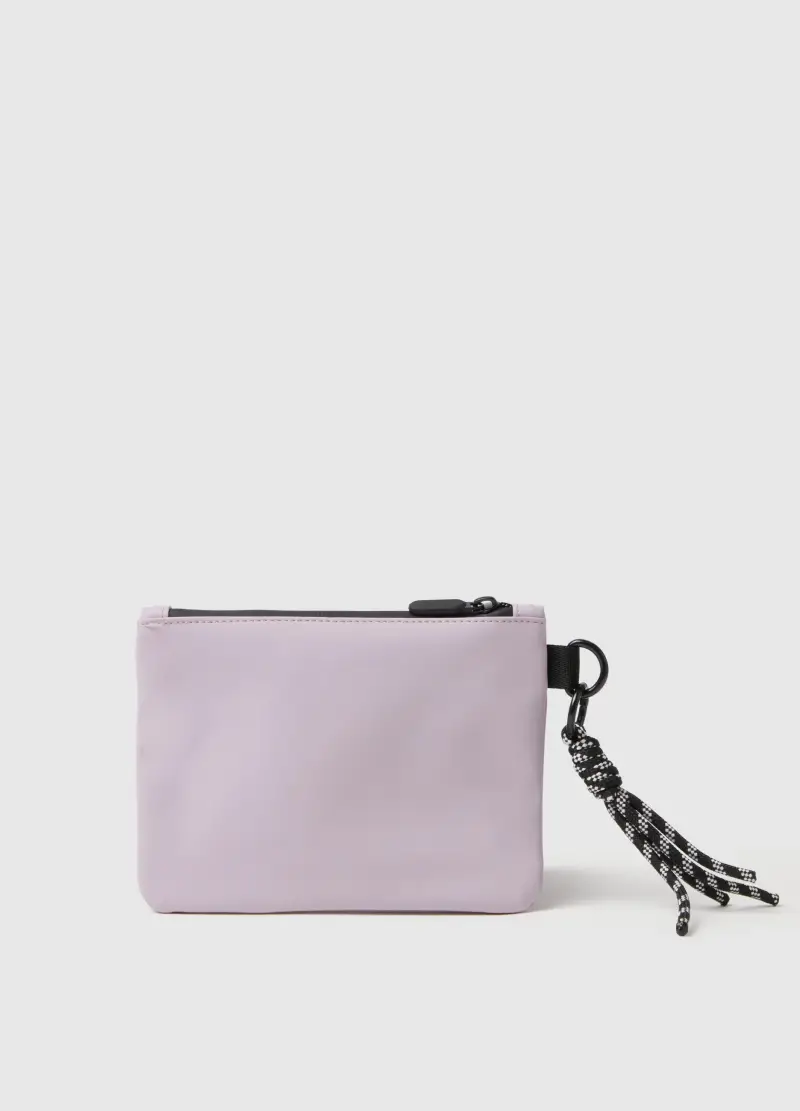 Portafoglio Viola Con Zip E Dettagli Intrecciati, Donna, Viola miniatura 2