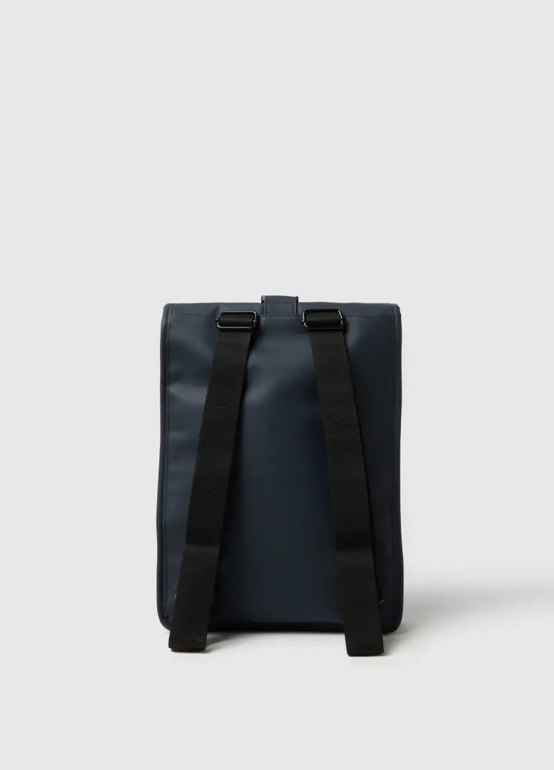 , Zaino Impermeabile Blu Con Zip E Tasca Frontale, Donna, Blu miniatura 2