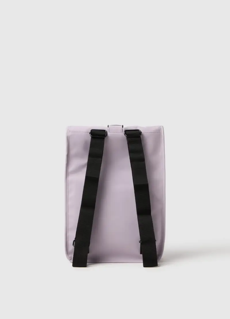 Zaino Impermeabile Viola Con Zip E Tasca Frontale, Donna, Viola miniatura 2