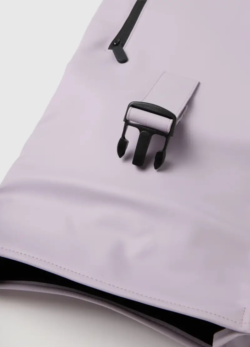 Zaino Impermeabile Viola Con Zip E Tasca Frontale, Donna, Viola miniatura 3