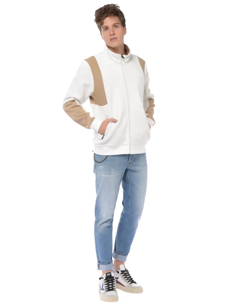 felpa da uomo Urban Ring in pile con inserti BEIGE miniatura 2