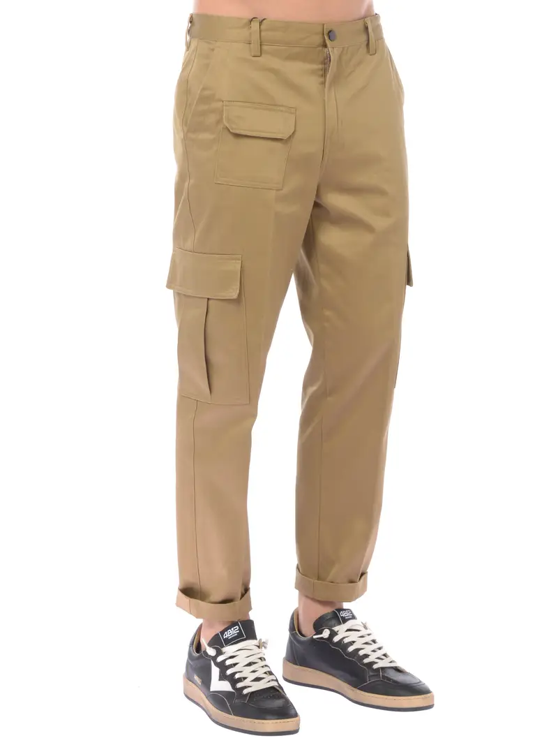 pantalone da uomo Urban Ring cargo con elastico BEIGE