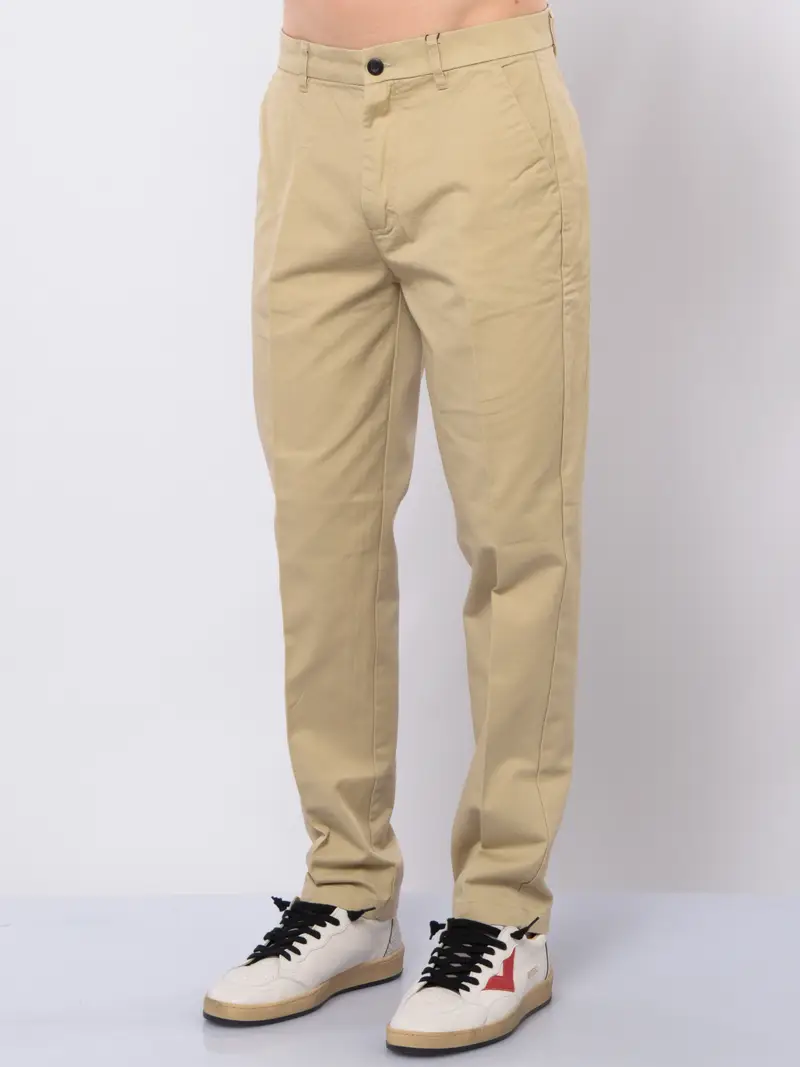 pantalone da uomo Urban Ring chino con logo BEIGE