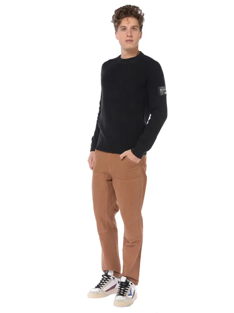 pantalone da uomo Urban Ring in cotone con tasche MARRON miniatura 2