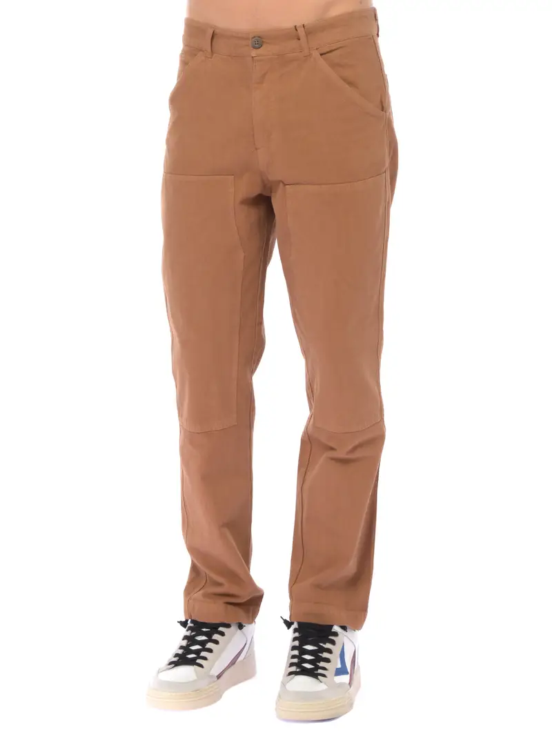 pantalone da uomo Urban Ring in cotone con tasche MARRON