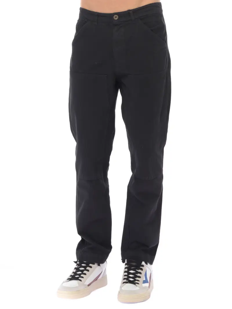 pantalone da uomo Urban Ring in cotone con tasche NERO