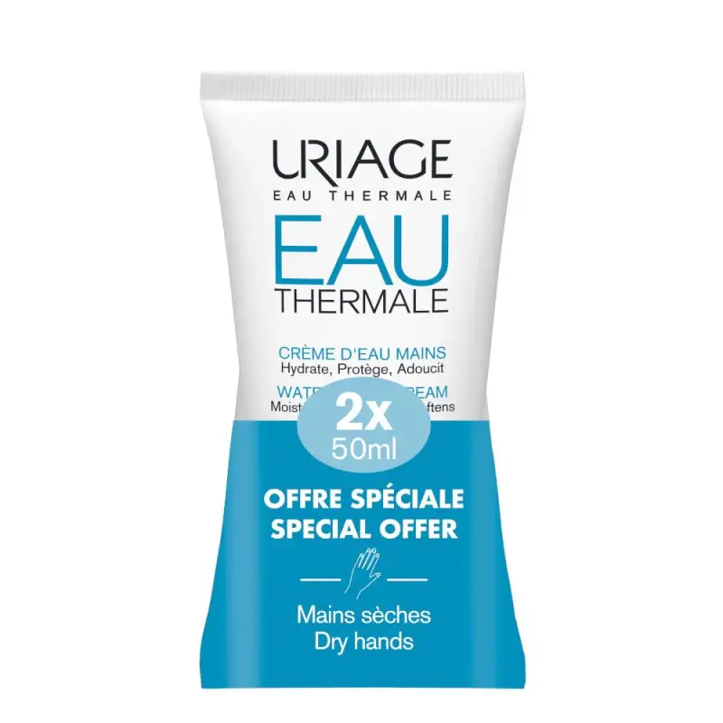 Acqua Termale e Idratazione Crema Acqua Mani Secche 2x50ml